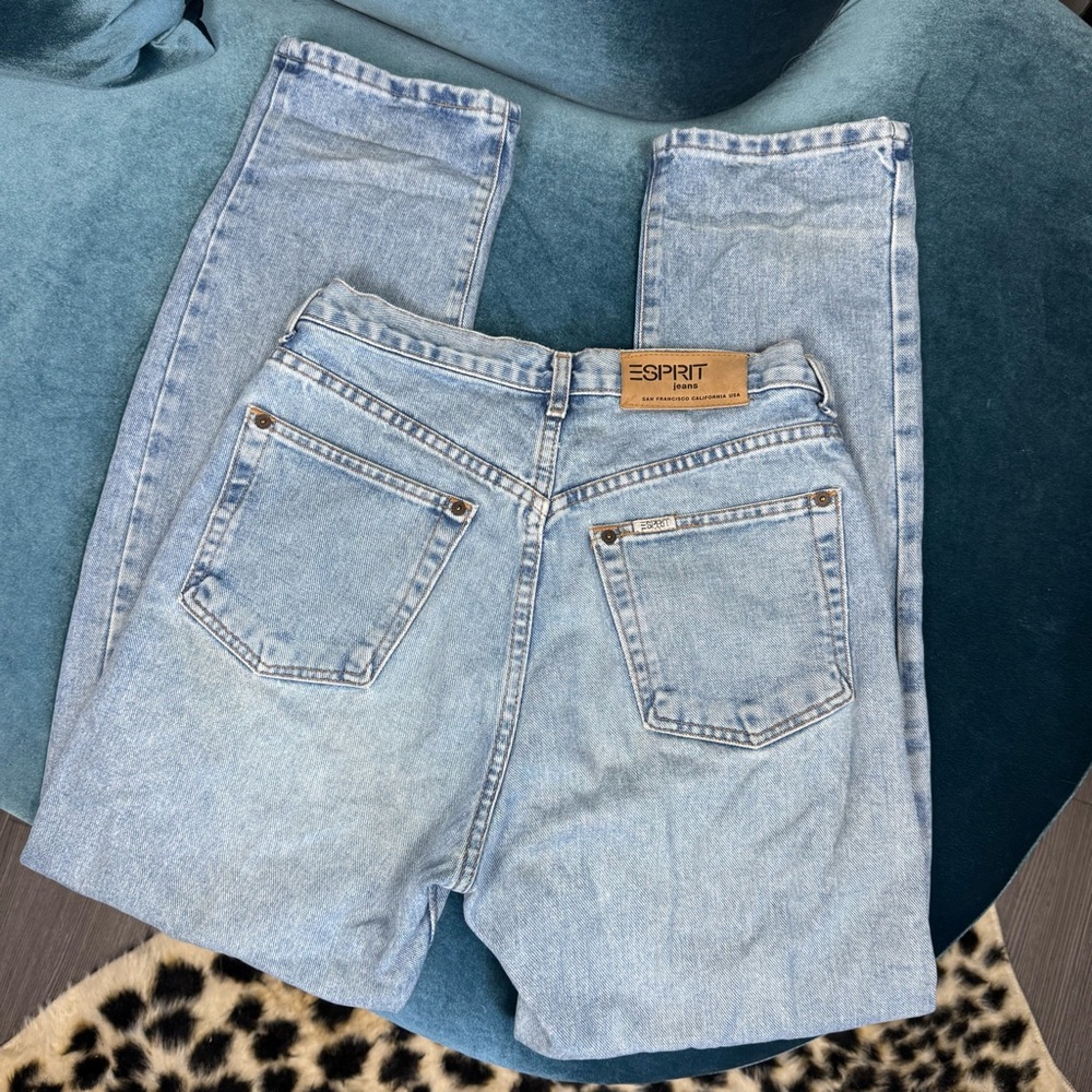 Vintage 90s Esprit High-Waist Button-Fly Lightwash Jeans sz 29x32